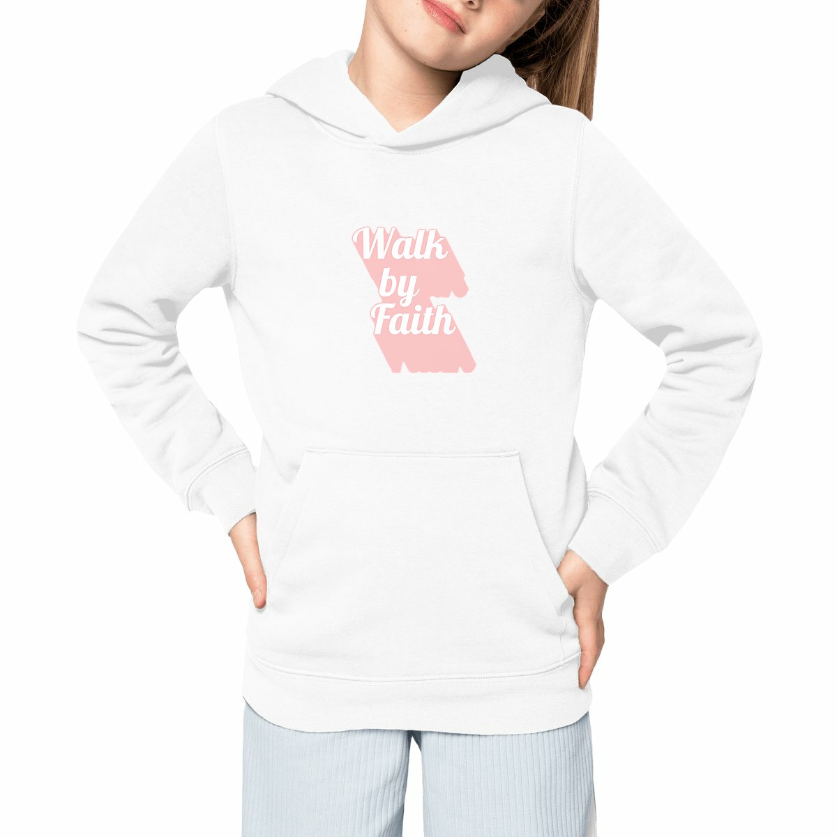 Image front Kids hoodie Premium Walk by Faith