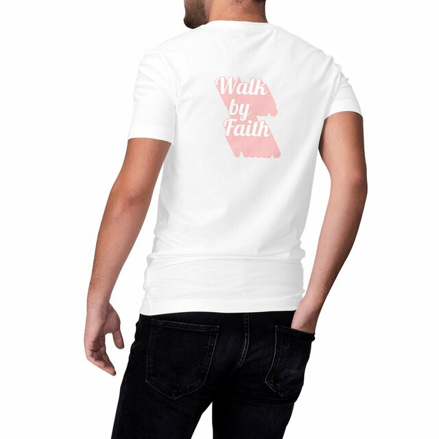 Image front Heavyweight Unisex t-shirt Premium+ walk by faith