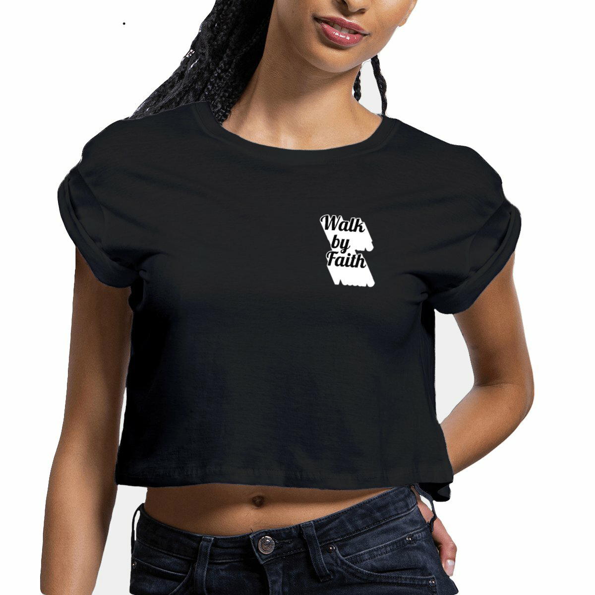 Image front Women's crop top Premium+ Walk by Faith