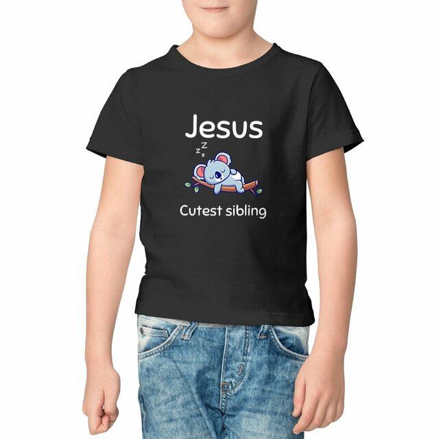 Image front Kids t-shirt Standard  Jesus's cutest Sibling 
