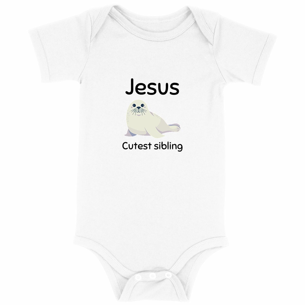 Image back Baby Bodysuit Premium+ Jesus's cutest sibling