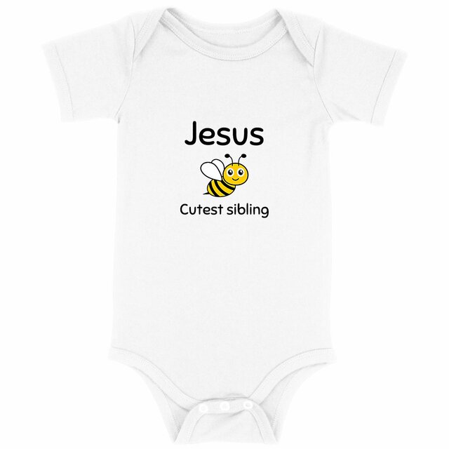 Image back Baby Bodysuit Premium+ Jesus's cutest sibling
