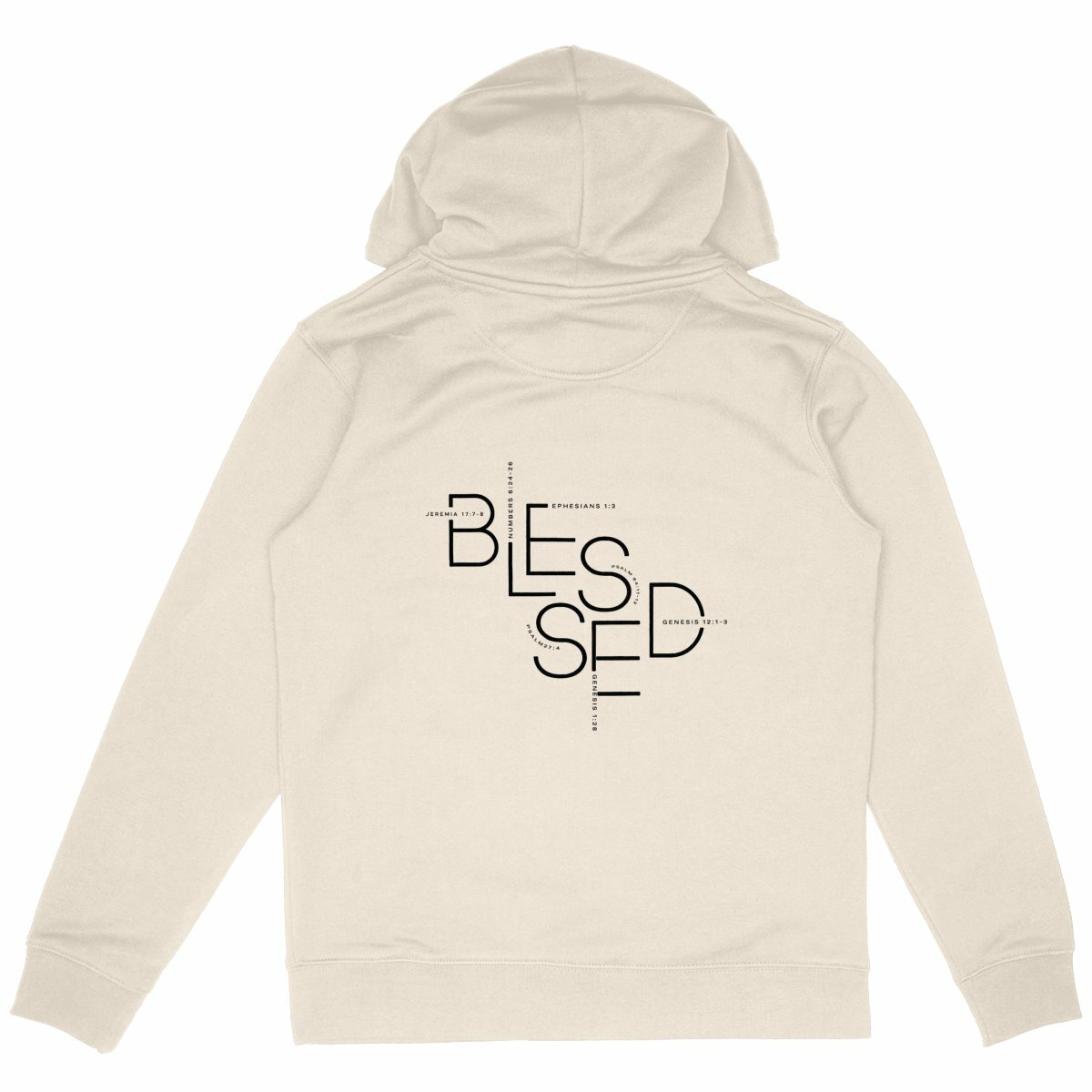 Image back Unisex hoodie - Premium Plus BLESSED