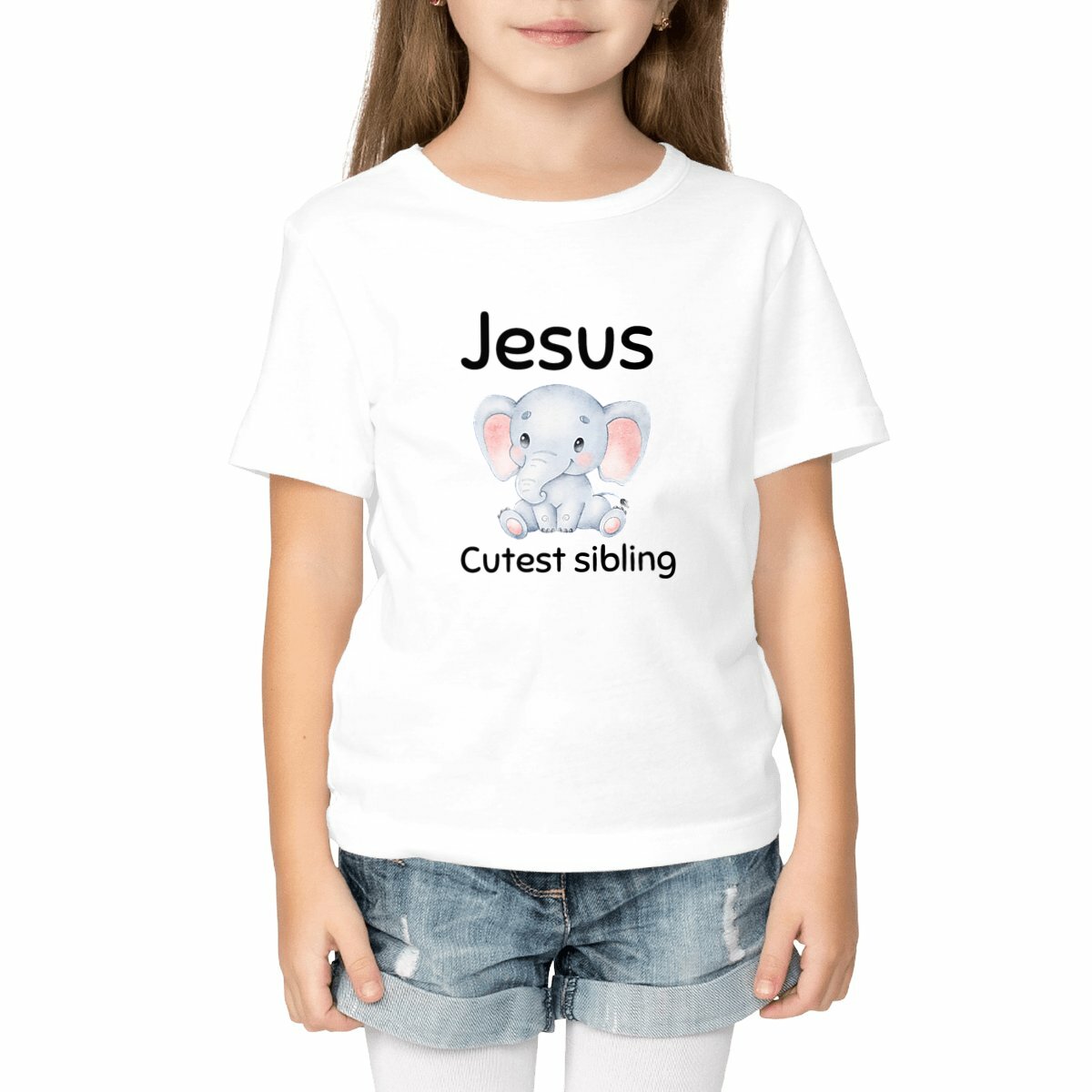 Image front Kids t-shirt Standard  Jesus's cutest Sibling 