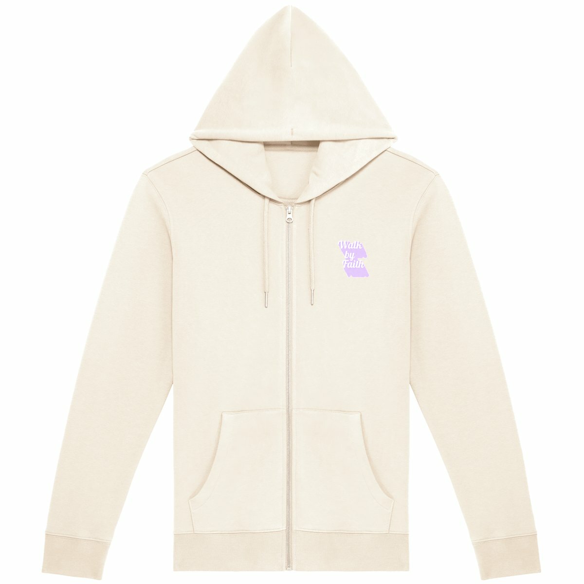 Image back Unisex Zip Hoodie Premium+ Walk by Faith