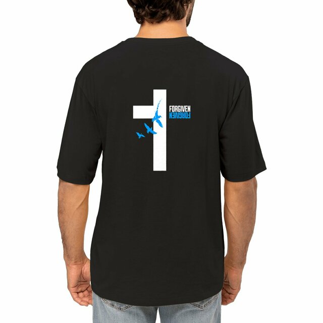 Image front Men's oversized t-shirt premium+ Forgiven