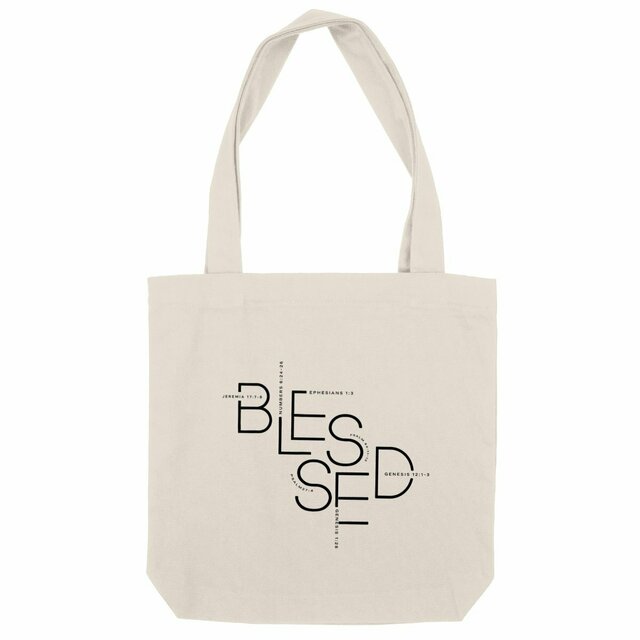 Image back Heavy totebag - Premium Plus BLESSED