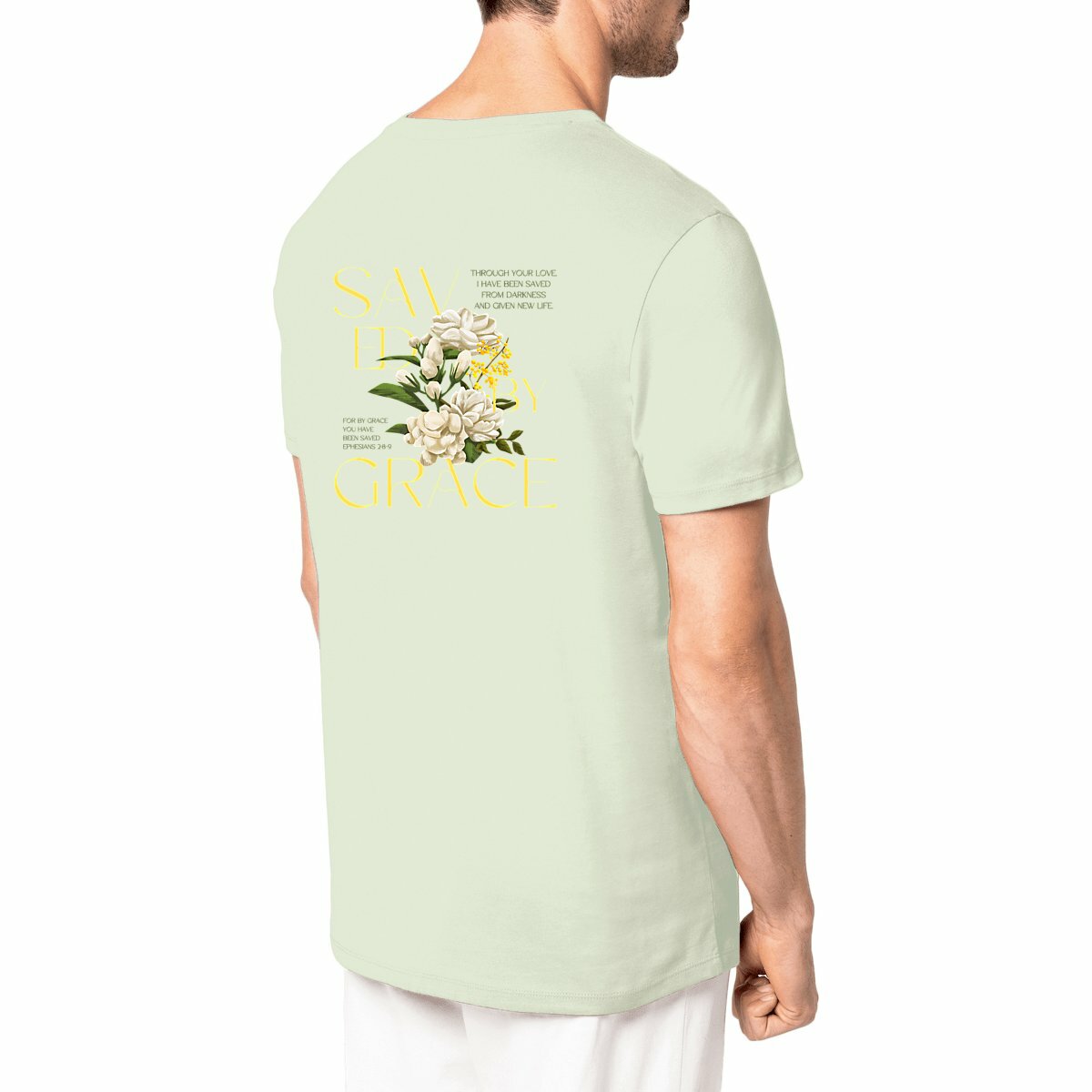 Image front Unisex t-shirt Made in Portugal "Saved by Grace"
