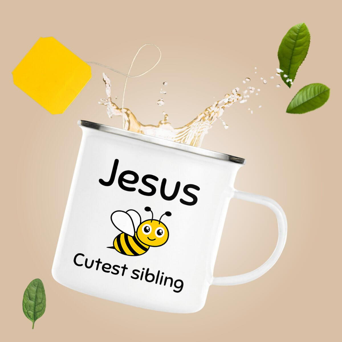 Image front Enamel mug Premium Jesus's cutest Sibling 
