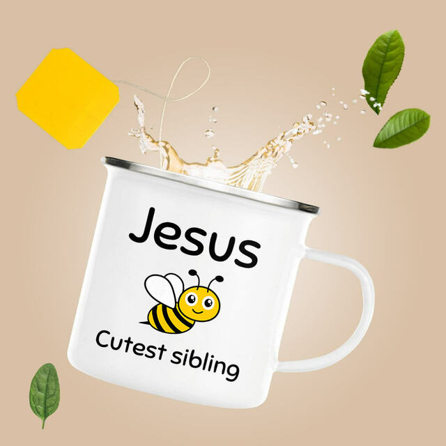 Image front Enamel mug Premium Jesus's cutest Sibling 