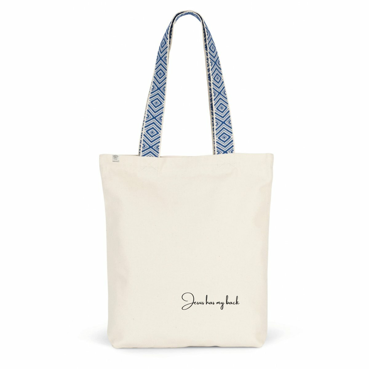 Image back Ethnic totebag - Premium Plus Jesus has my back
