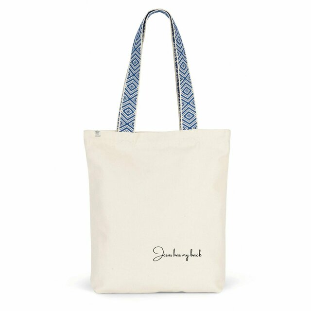 Image back Ethnic totebag - Premium Plus Jesus has my back