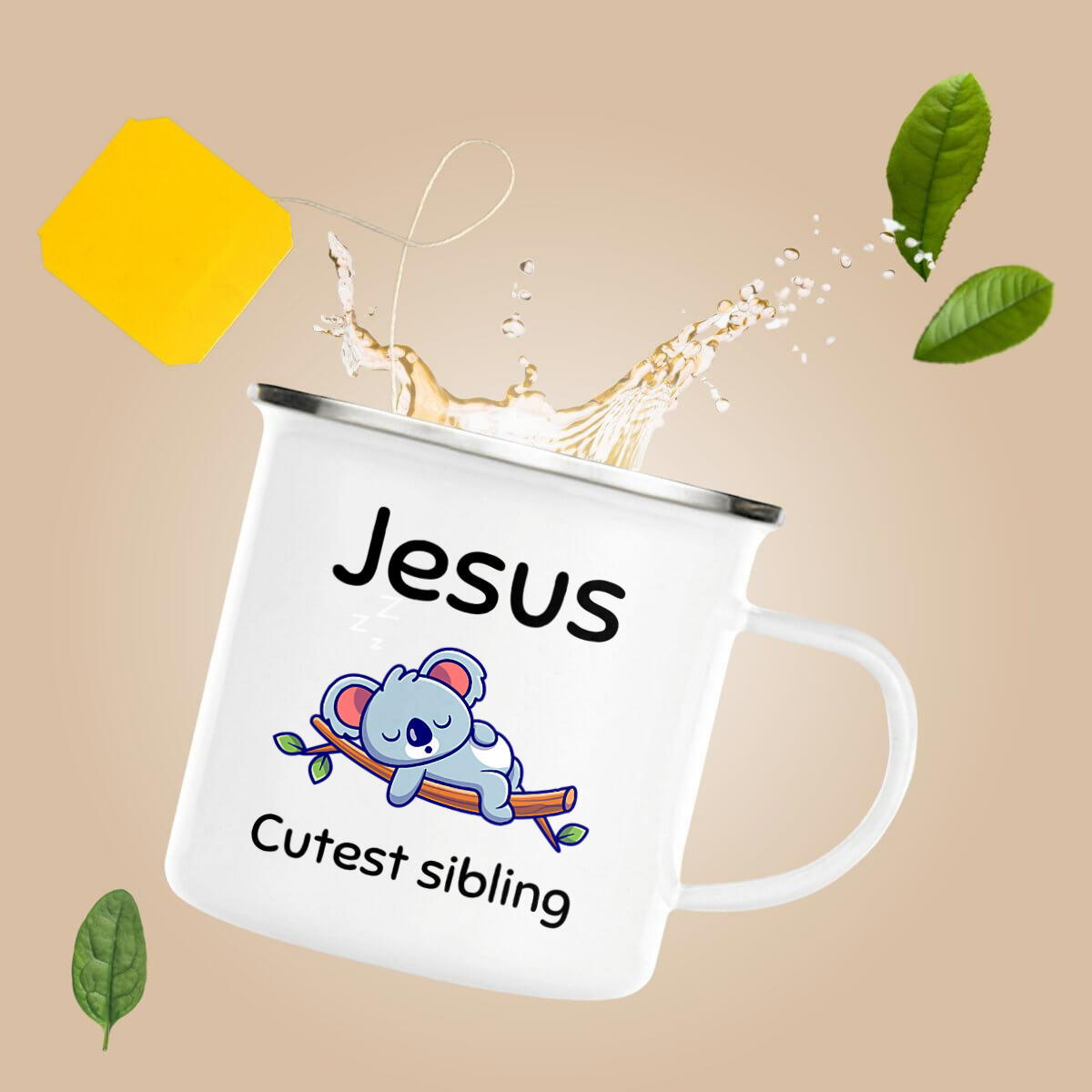 Image front Enamel mug Premium Jesus's cutest Sibling 