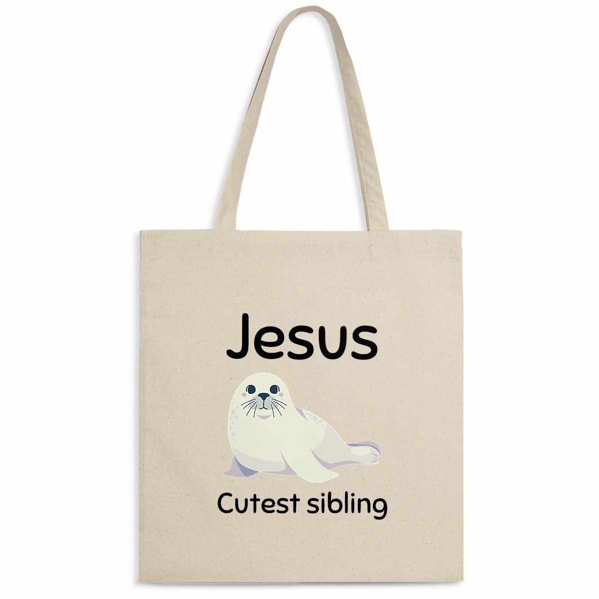 Image front Light Totebag Premium Jesus's cutest Sibling 