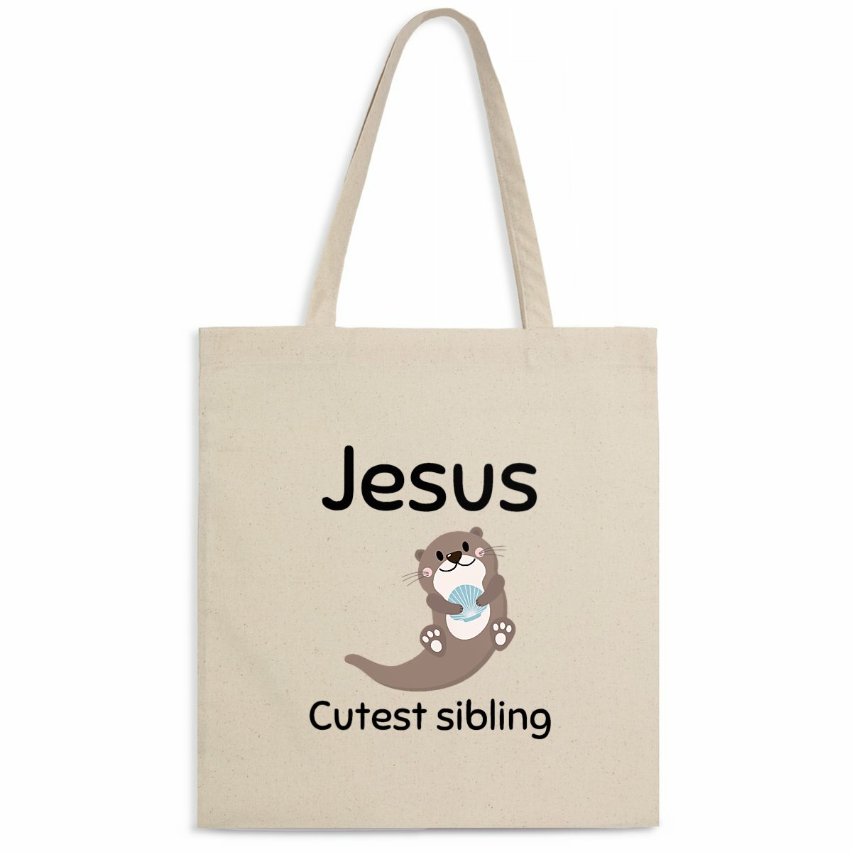 Image front Light Totebag Premium Jesus's cutest Sibling 
