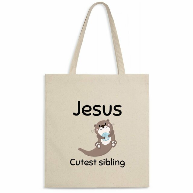 Image front Light Totebag Premium Jesus's cutest Sibling 