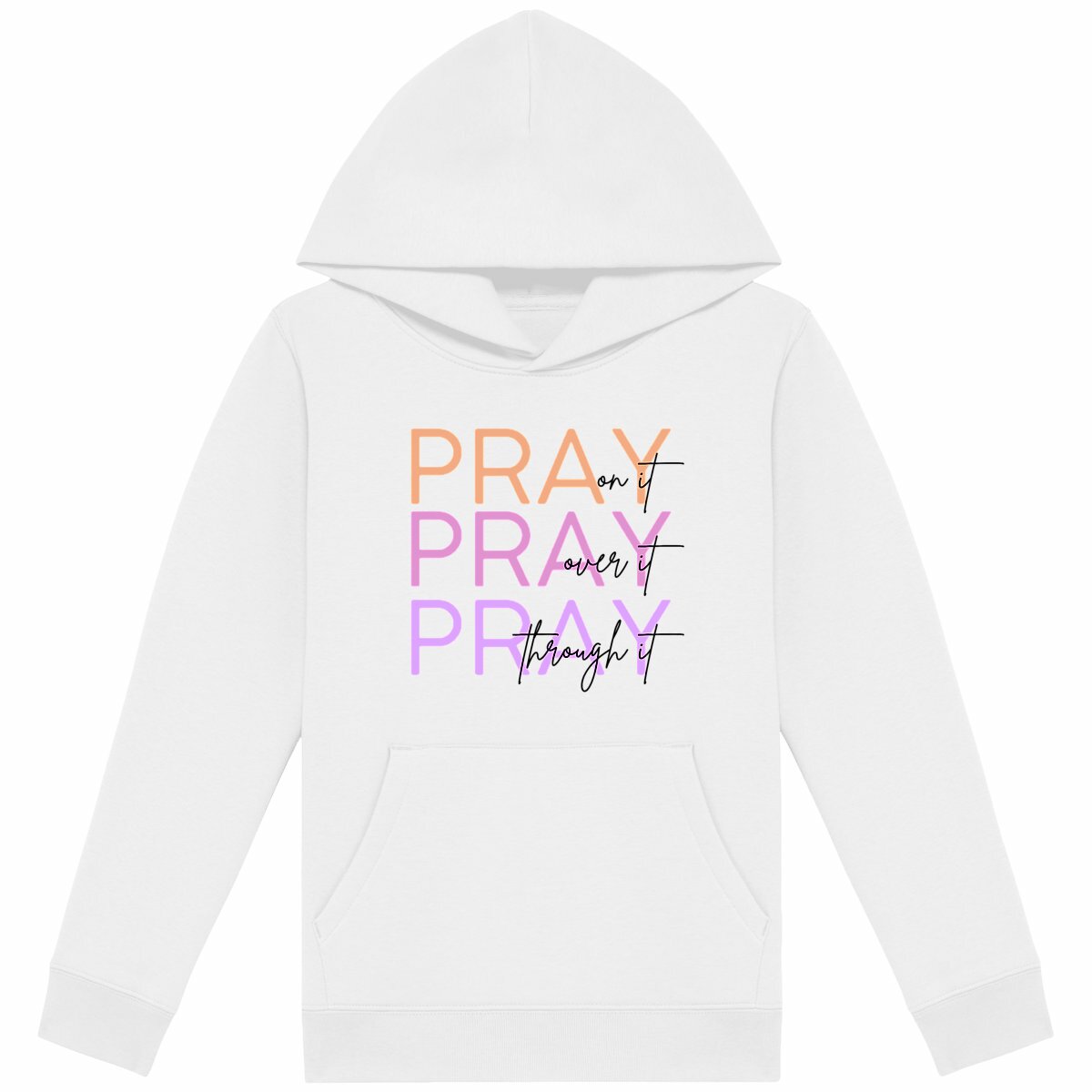 Image back Kids hoodie - Premium Pray 3x