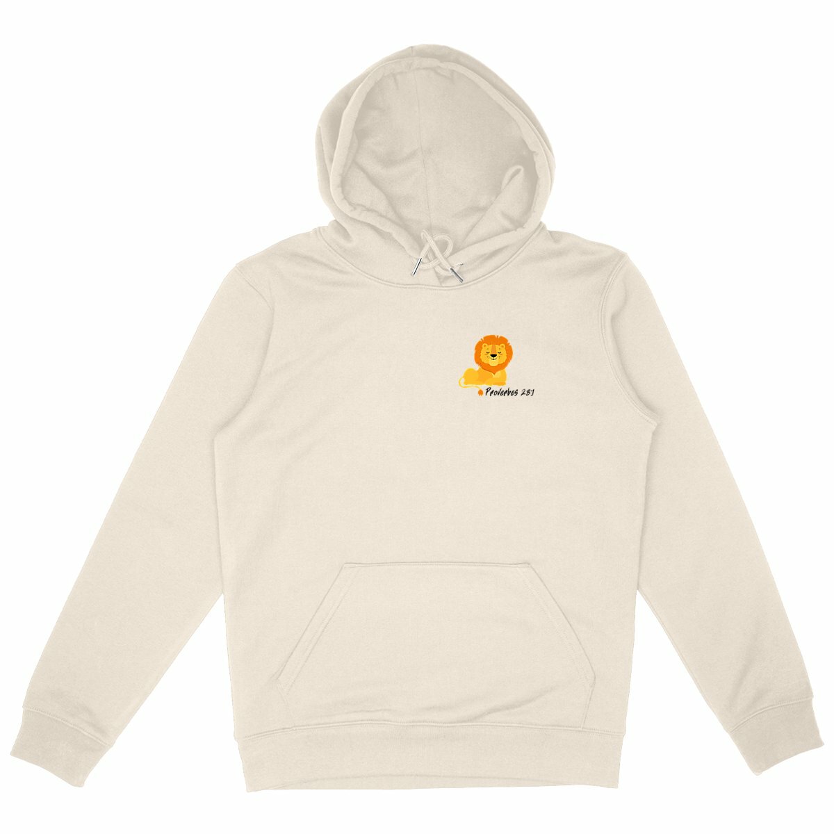 Image back Unisex Hoodie Premium+ Proverbes 28:1 Eternal Vibes