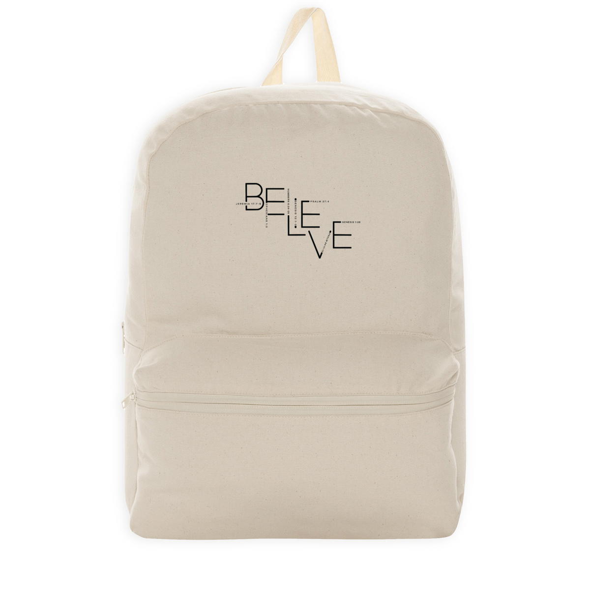 Image back 100% recycled backpack - Premium Plus BELIEVE