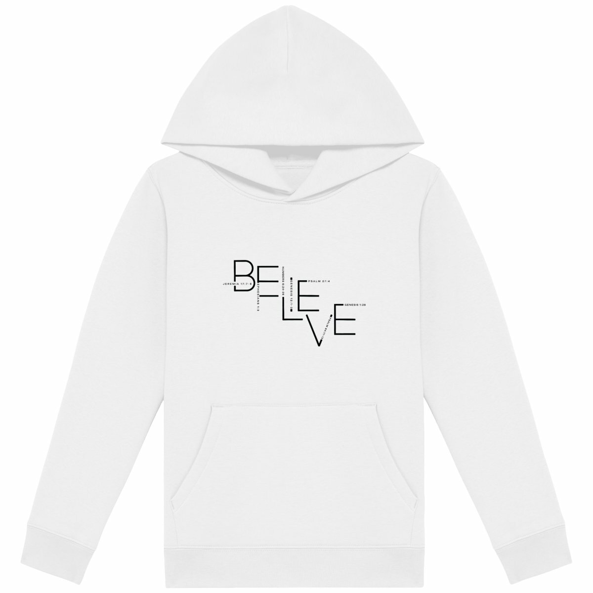 Image back Kids hoodie - Premium BELIEVE