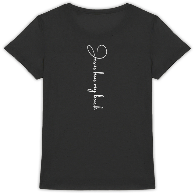 Image back Women's t-shirt - Premium Plus Jesus has my back