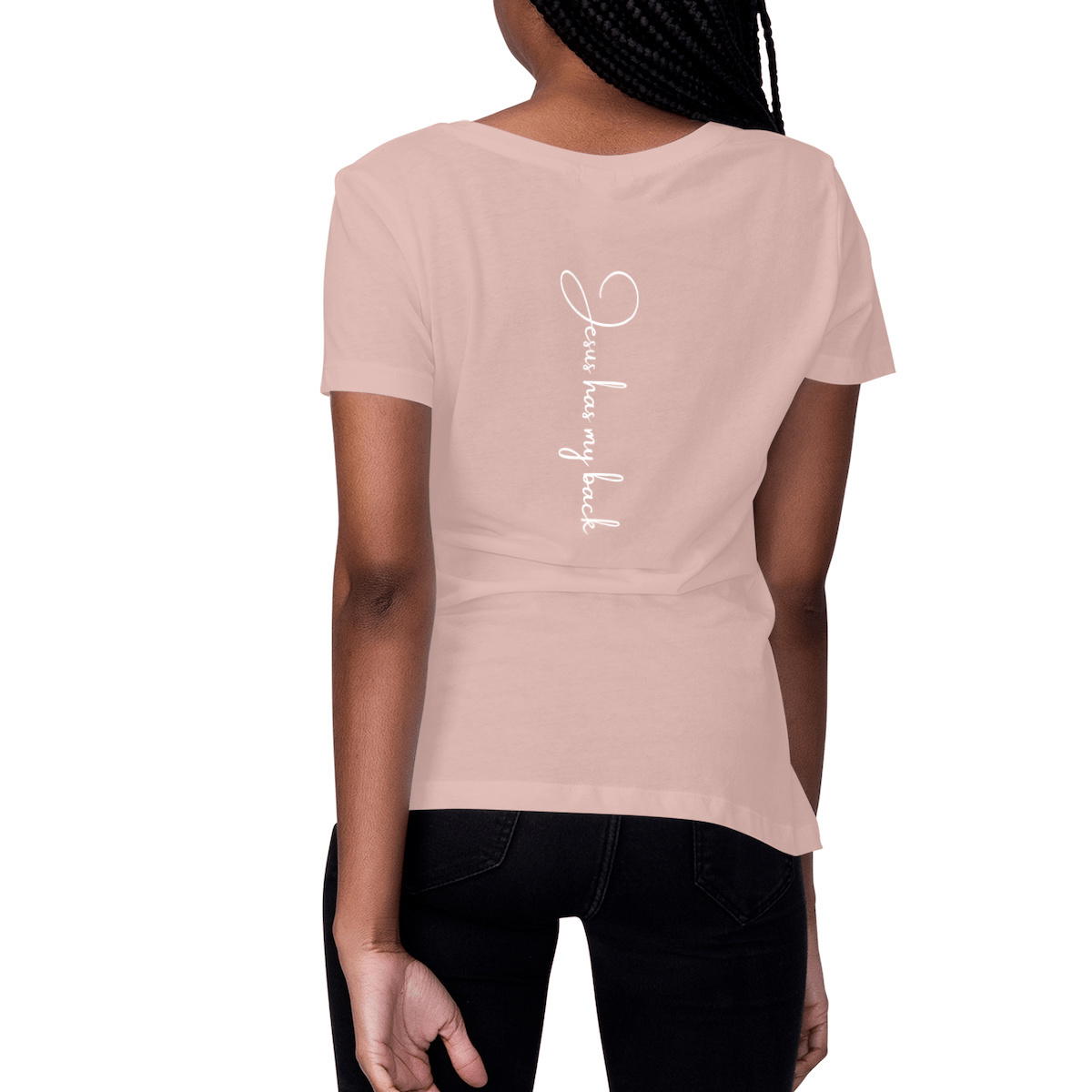 Image front Women's t-shirt - Premium Plus Jesus has my back