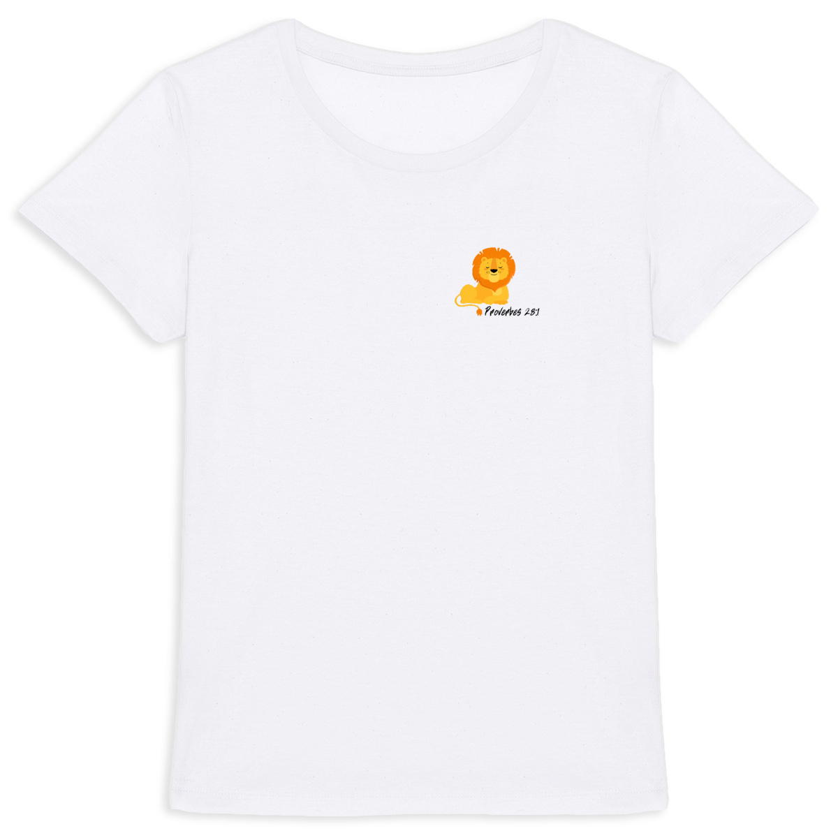 Image back Women's t-shirt Premium+ Proverbes 28:1 Eternal Vibes