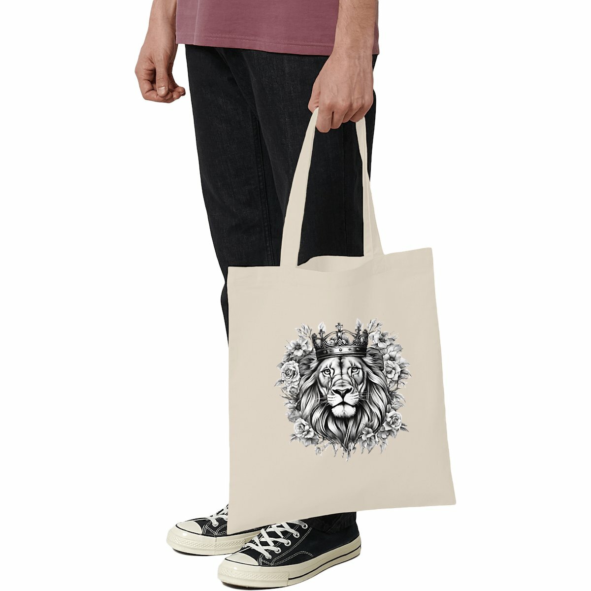 Image front Light totebag "Strong Lion"
