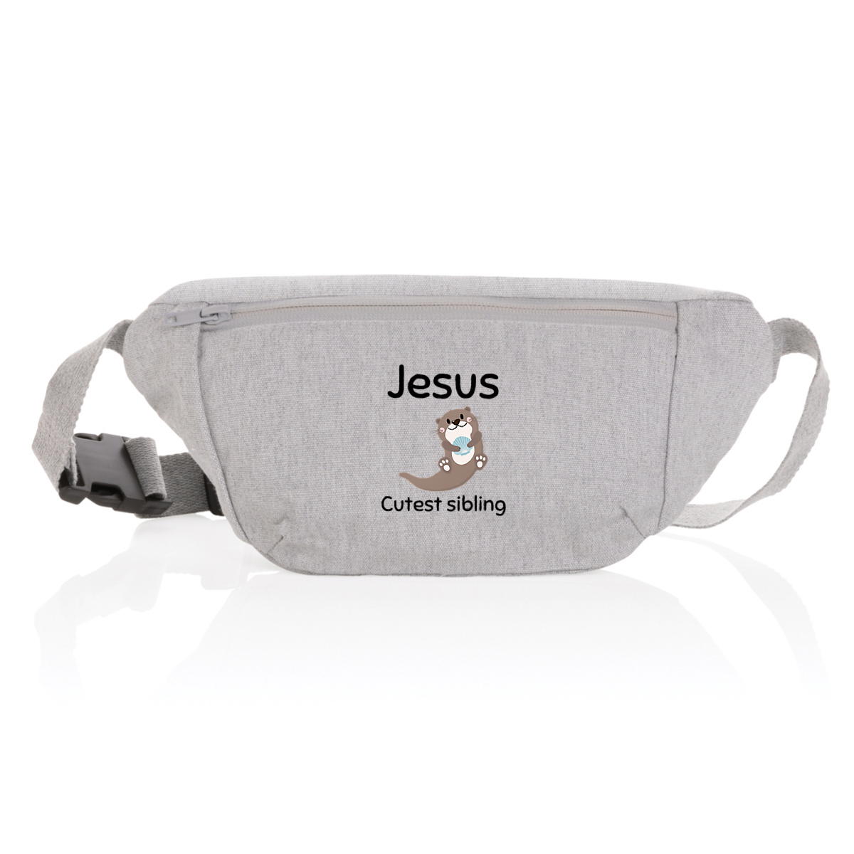 Image back canvas hip bag "Jesus cutest sibling"