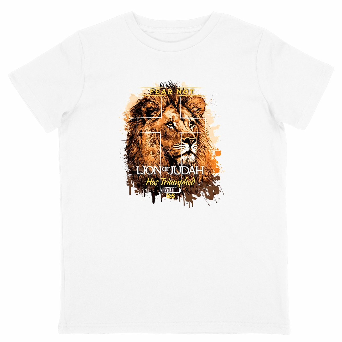 Image back Kids t-shirt Standard  fear not lion of Judas