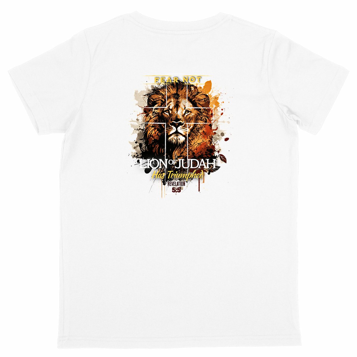 Image back Kids t-shirt Standard  fear not lion of Judas