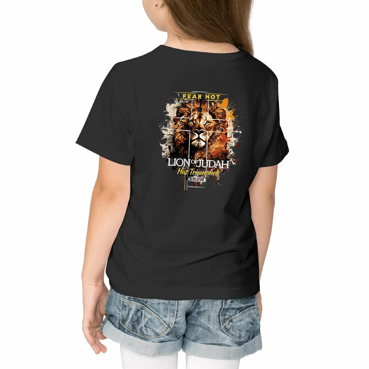 Image front Kids t-shirt Standard  fear not lion of Judas