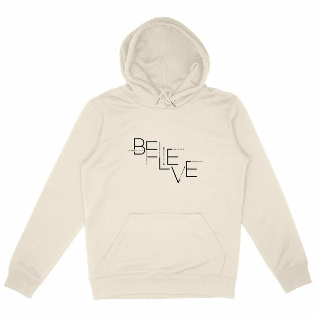 Image back Unisex hoodie - Premium Plus BELIEVE