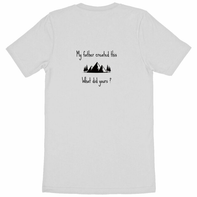 Image back Heavyweight Unisex t-shirt Premium+ My Father created this