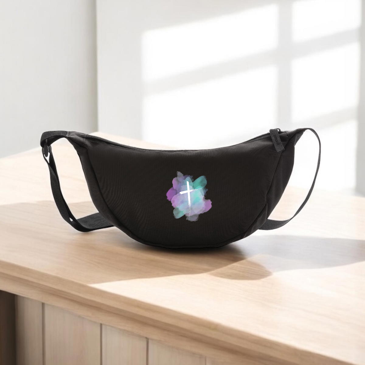 Image front hip bag "ink stain"