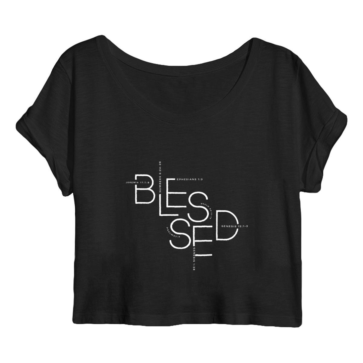 Image front Women's crop top - Premium Plus BLESSED