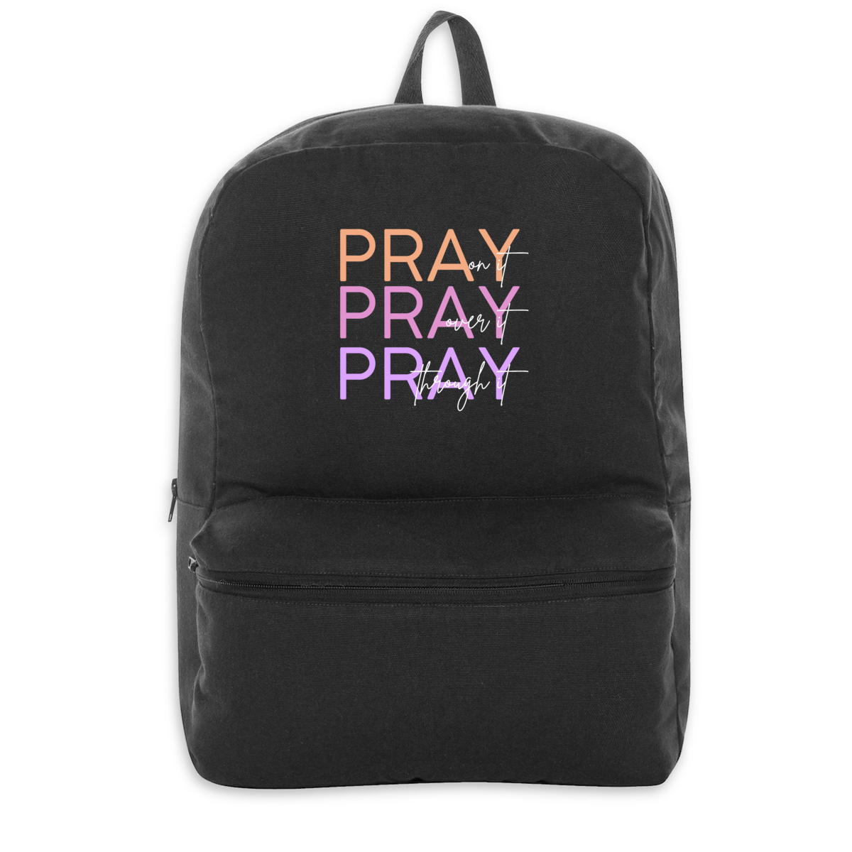 Image front 100% recycled backpack - Premium Plus Pray 3x