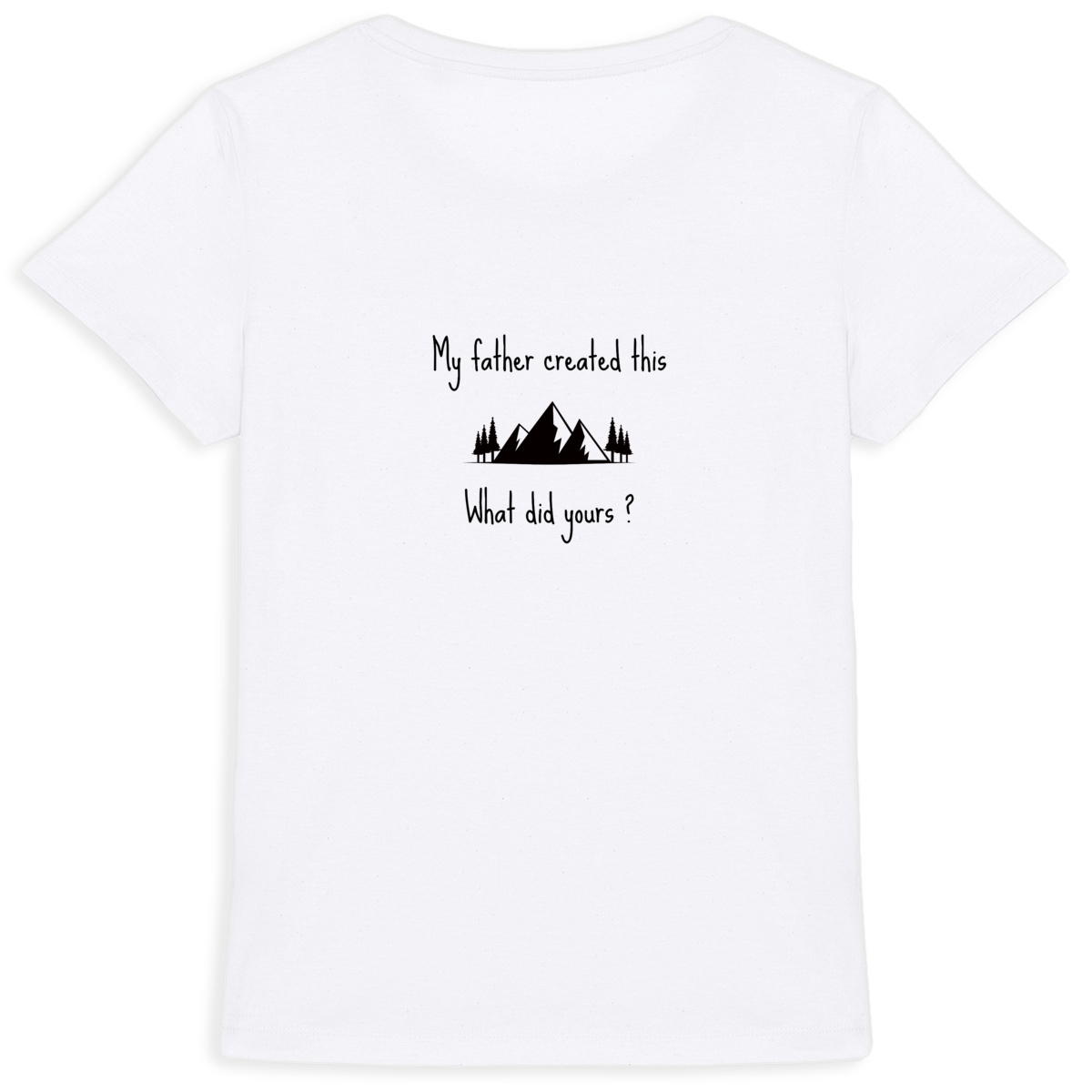 Image back Women's t-shirt Premium+ My Father created this