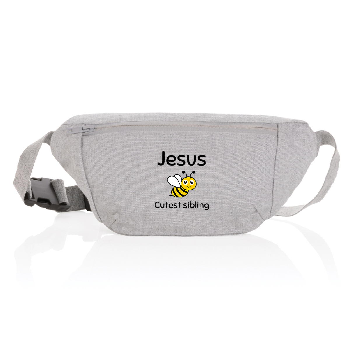 Image back canvas hip bag "Jesus cutest sibling"
