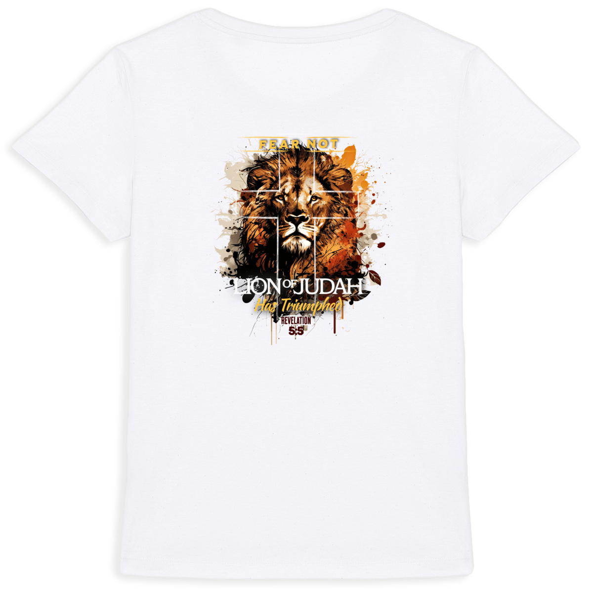 Image back Women's t-shirt Premium+ fear not lion of Judas