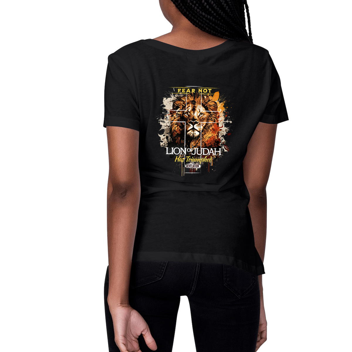 Image front Women's t-shirt Premium+ fear not lion of Judas