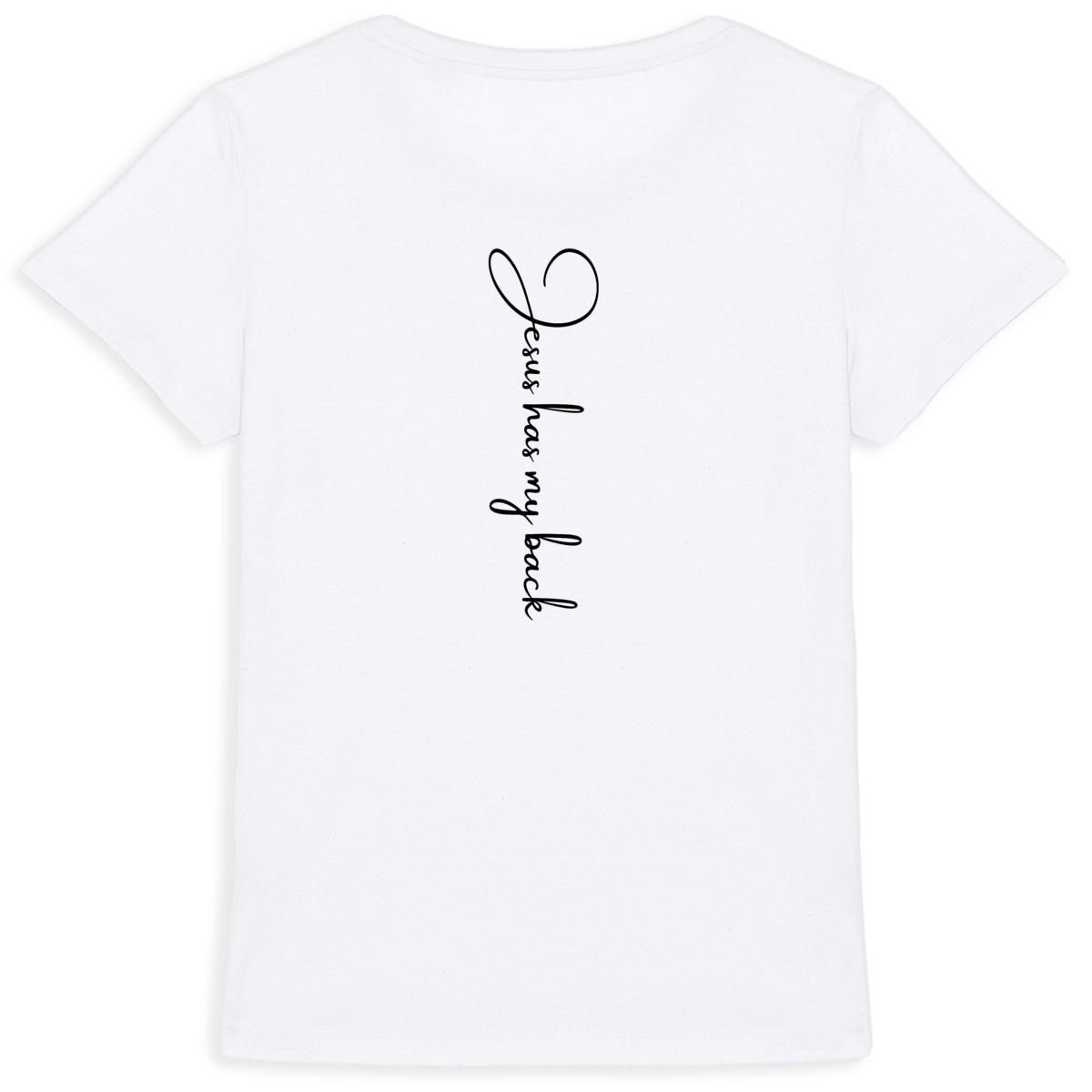 Image back Women's t-shirt - Premium Plus Jesus has my back