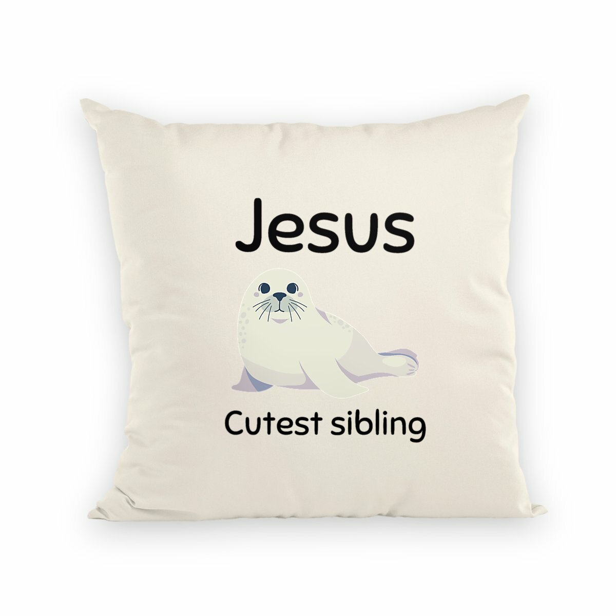 Image back Cushion Premium+ Jesus's cutest Sibling 