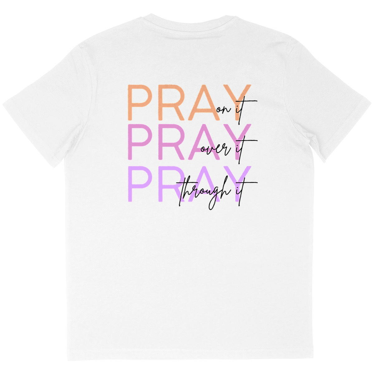 Image back Men's oversized t-shirt - Premium Plus Pray 3x