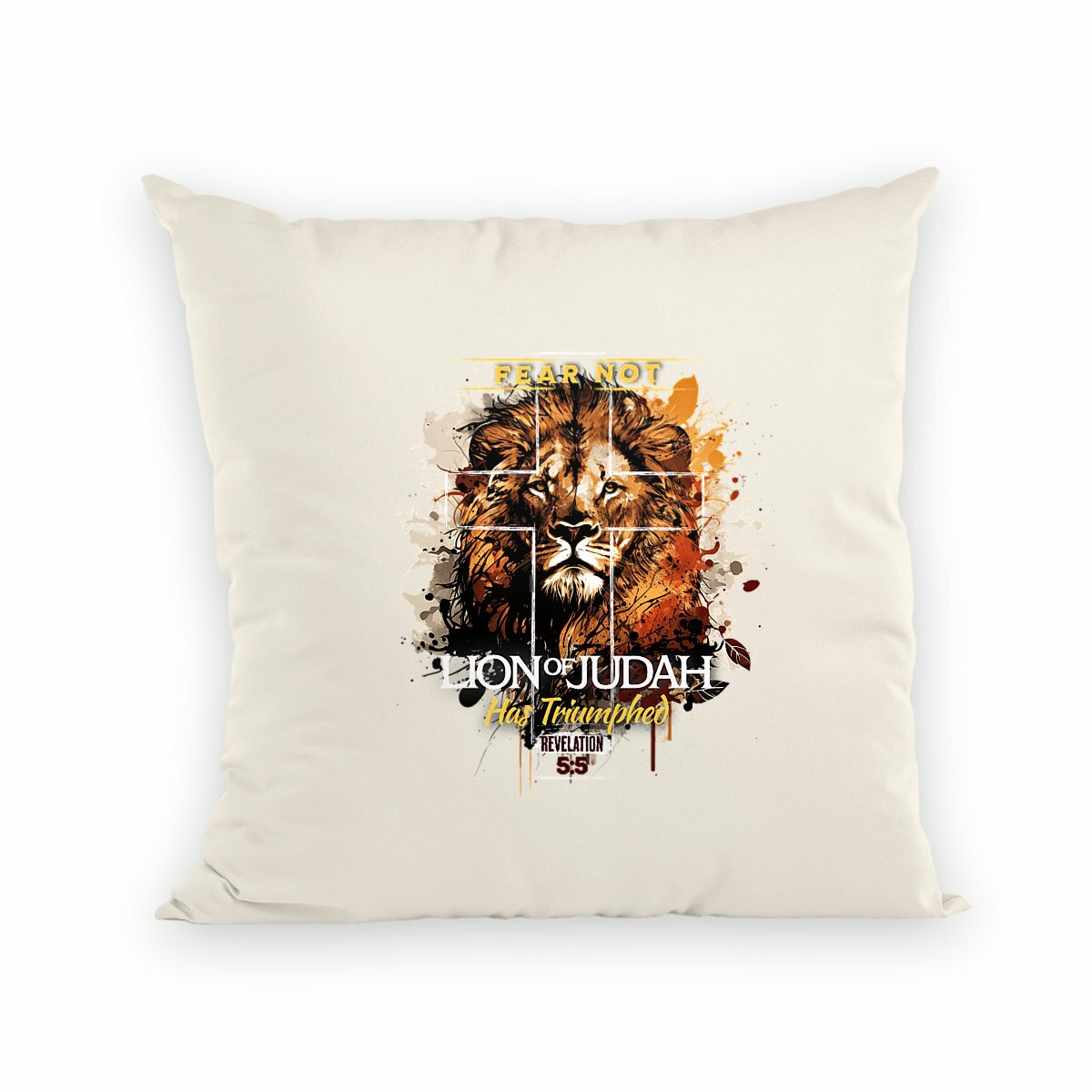 Image back Cushion  Premium+ fear not lion of Judas