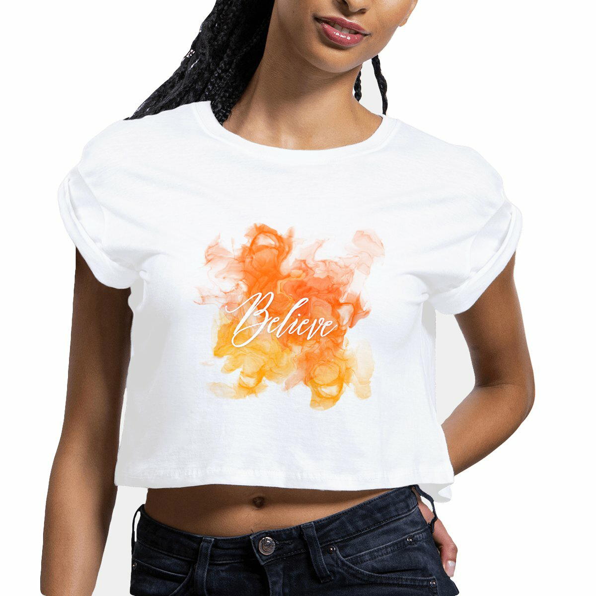 Image front Women's crop top "croix"