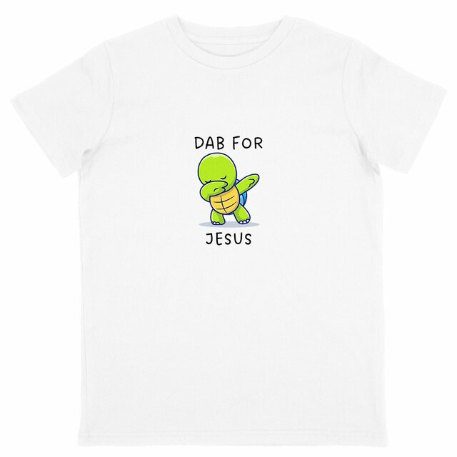 Image back Kids t-shirt Standard  Dab for Jesus 