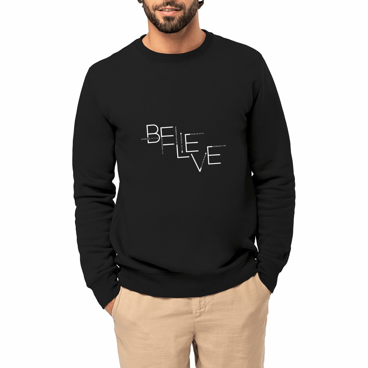 Image front Unisex sweat-shirt - Premium Plus BELIEVE