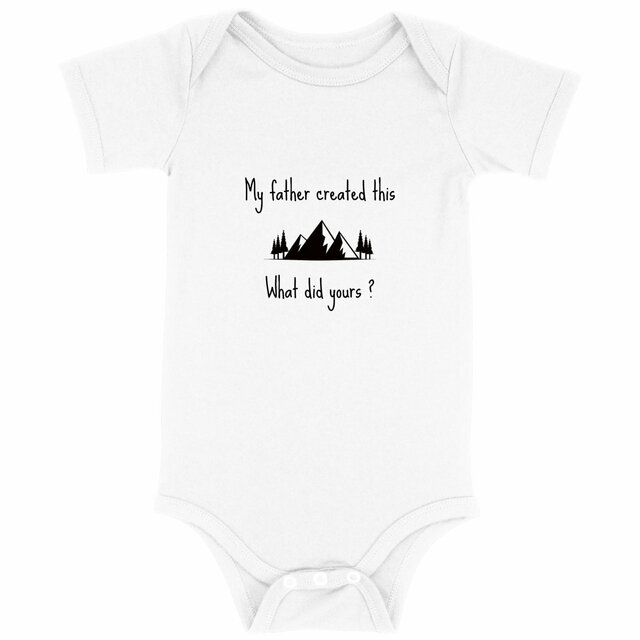 Image back Baby Bodysuit Premium+ My Father created this