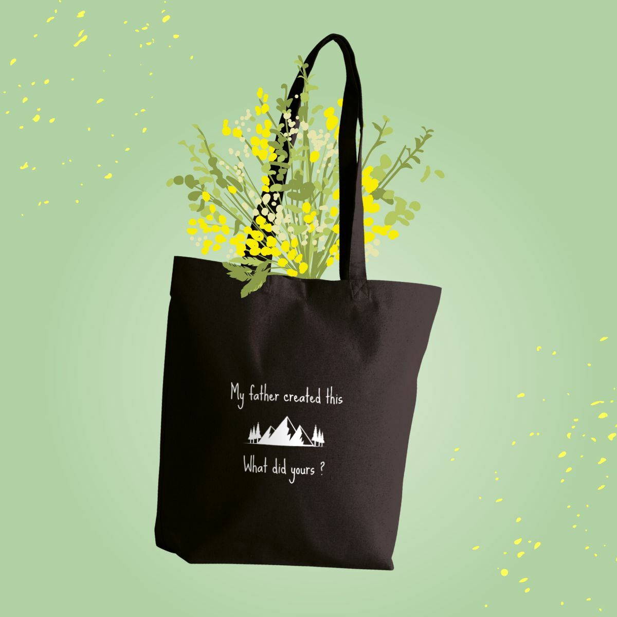 Image front Heavy totebag Premium+ My father created this